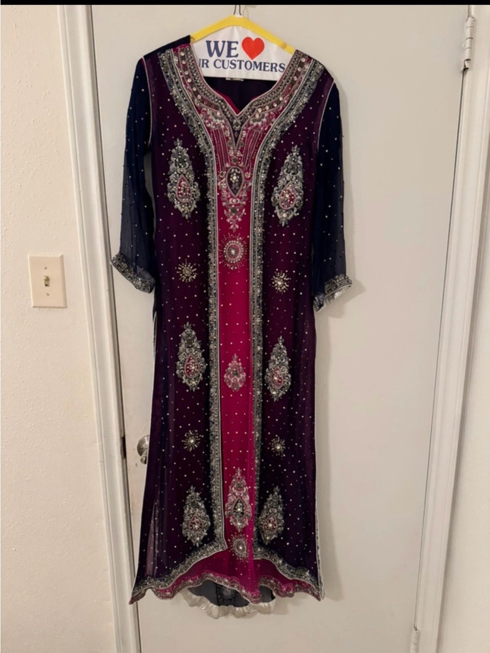 Embroidered Purple & Magenta Women’s salwar